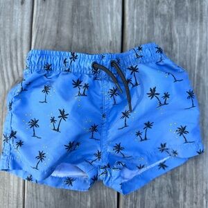 Zara Infant Baby Swim Trunks |‎ Blue Tropical | Size 1-2 Y